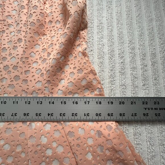 Calvin Klein Women's Floral Cut Out Print Fit & Flare Mini Dress Coral Orange 12 - Picture 8 of 12